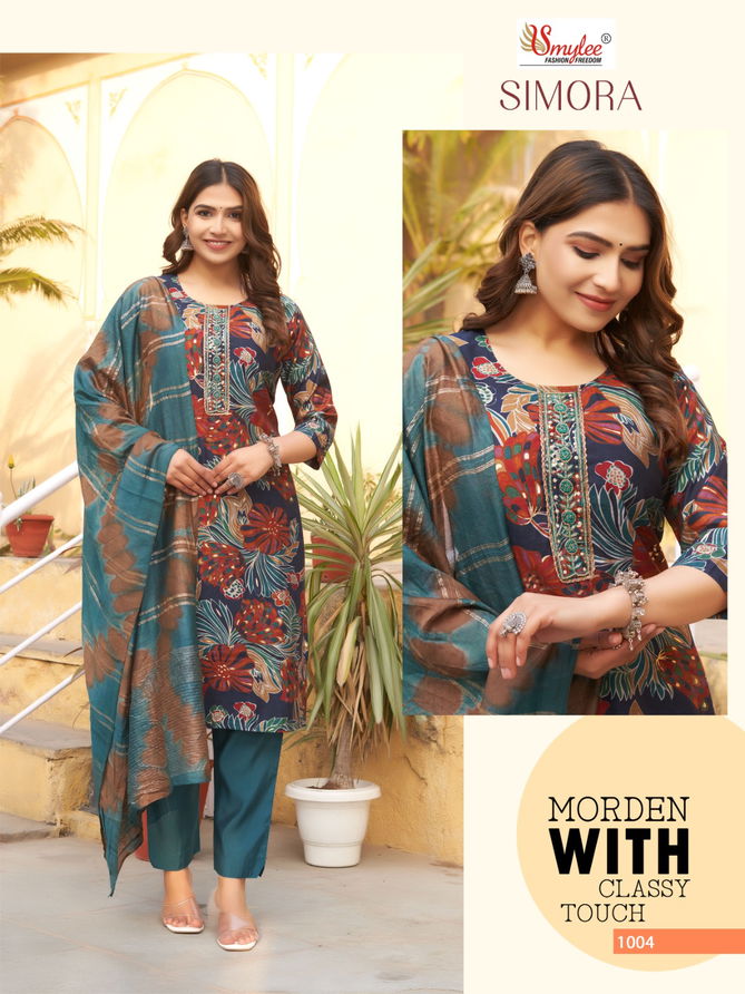 Simora By Rung Roman Silk Printed Kurti With Bottom Dupatta Wholesale Price In Surat 